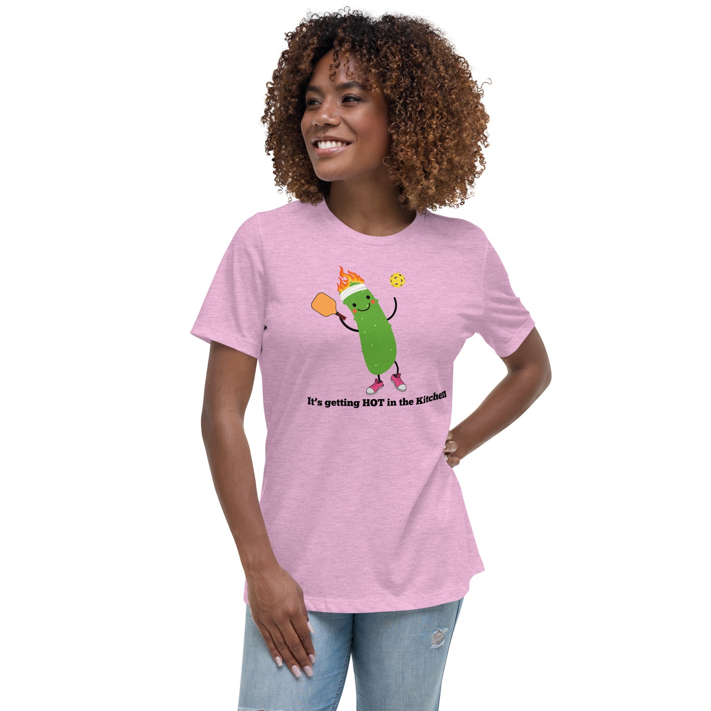 Camiseta de mujer Pickleball "Hace calor en la cocina"