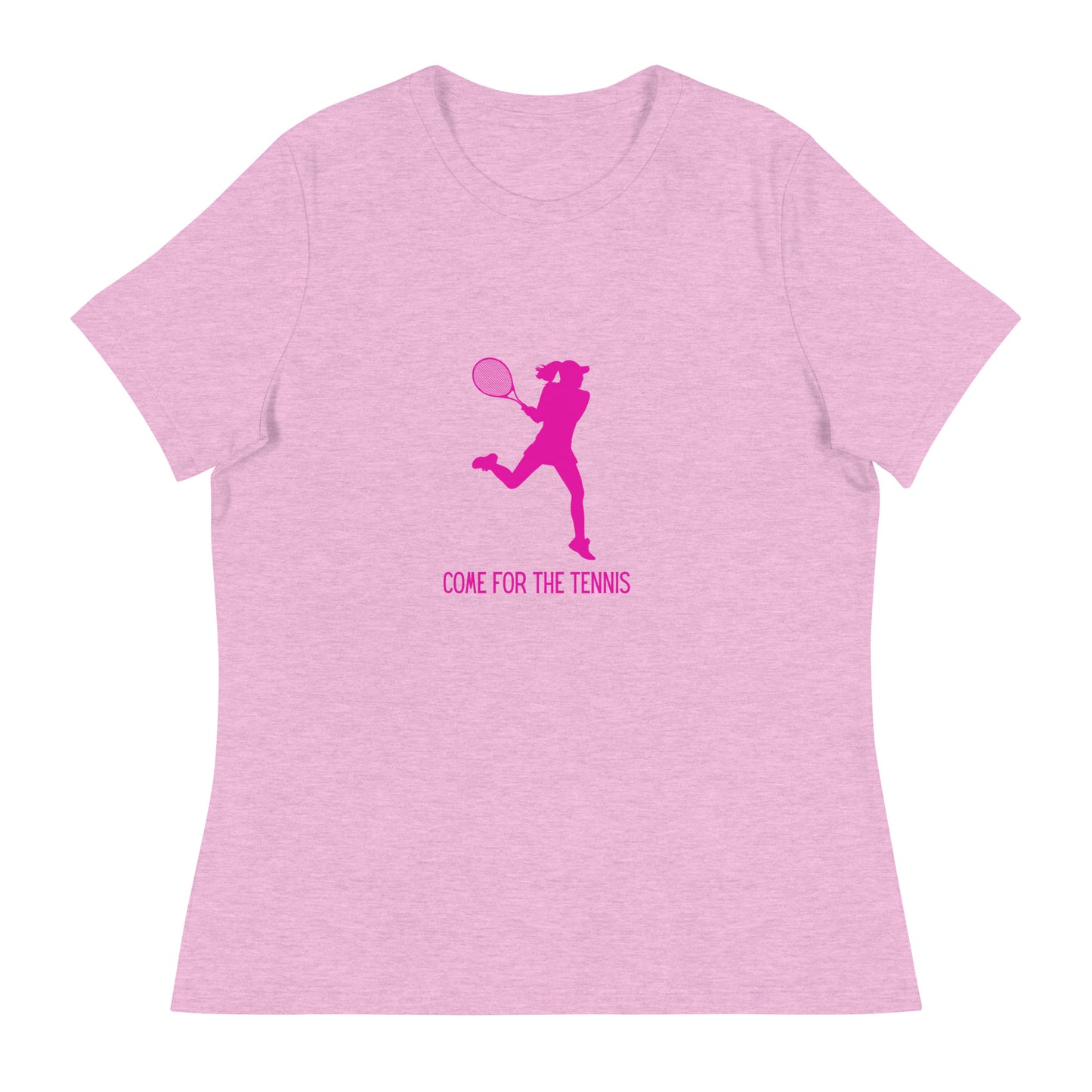 Camiseta mujer "Ven por el tenis, quédate por el vino"