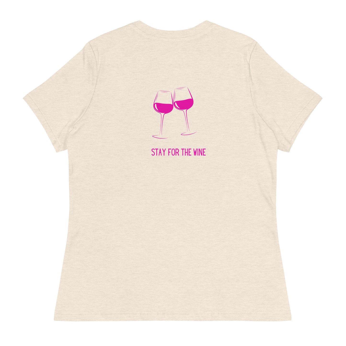 T-shirt Femme "Venez pour le tennis, restez pour le vin"