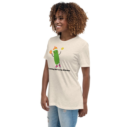 Pickleball "Il fait chaud dans la cuisine" T-shirt Femme