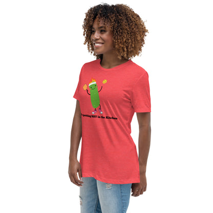 Pickleball "It's Getting Hot in the Kitchen" Women's T-shirt