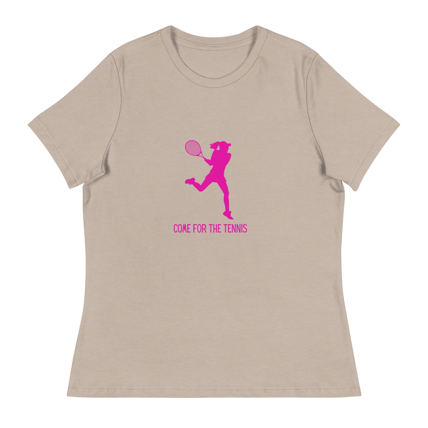 T-shirt Femme "Venez pour le tennis, restez pour le vin"