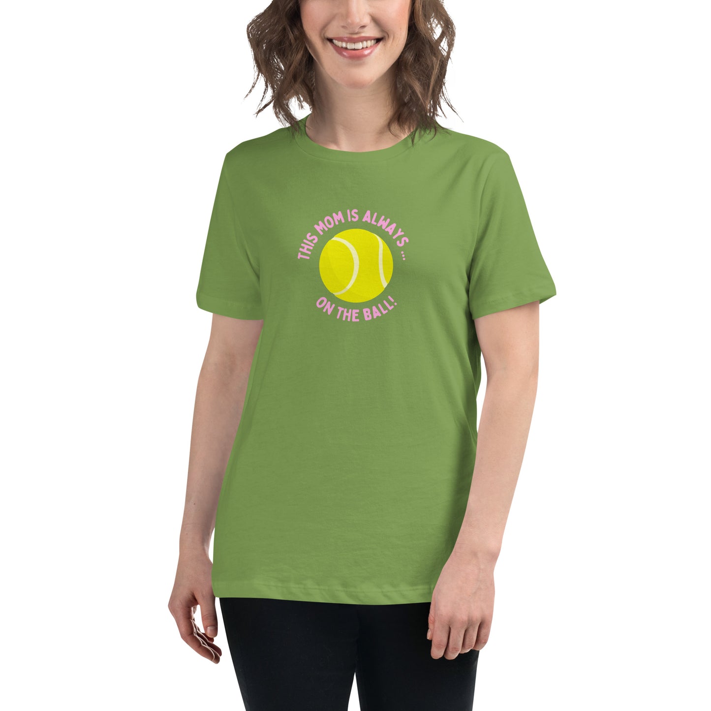 Camiseta ancha para mujer "Esta mamá siempre está en la pelota"