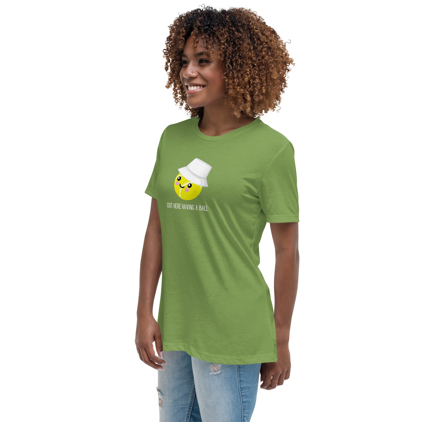 Courtney « Ici en train de s'amuser » T-shirt pour femme