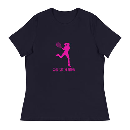 "Come for the Tennis, Stay for the Wine" Ladies Tennis Tee