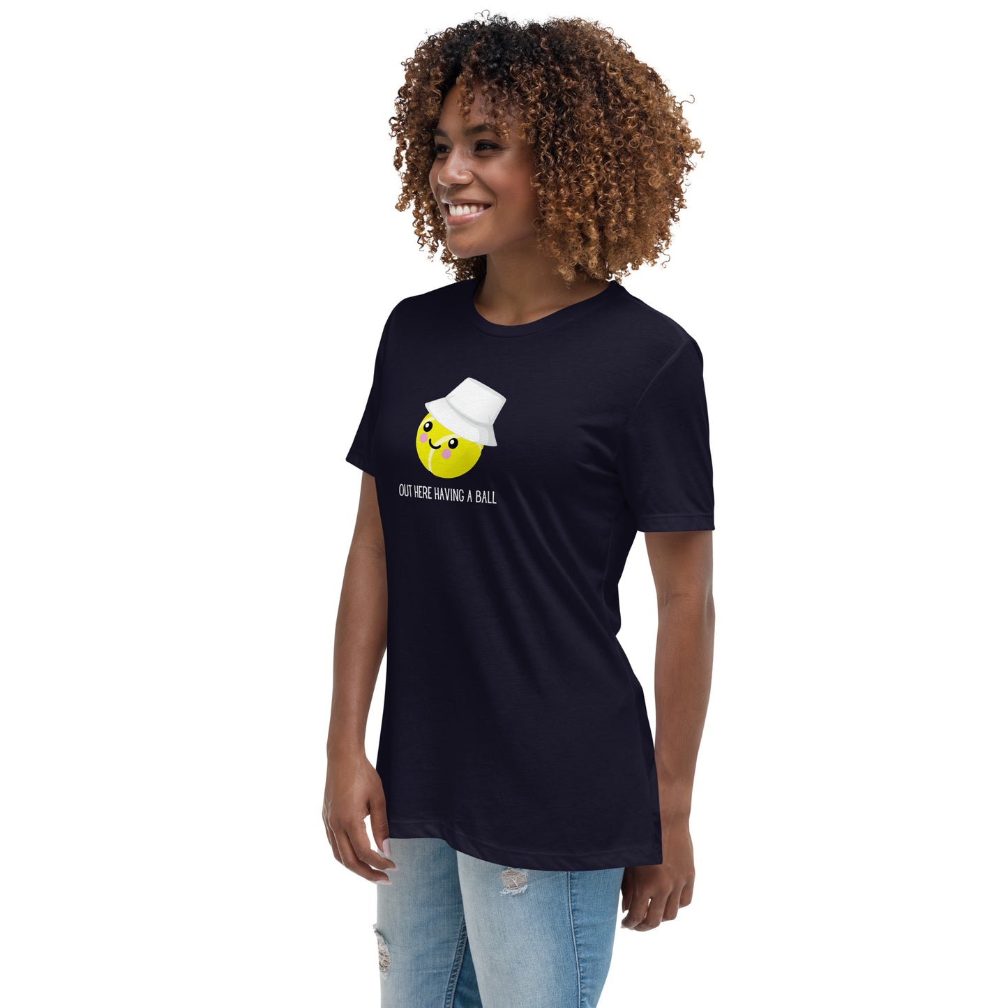 Courtney « Ici en train de s'amuser » T-shirt pour femme