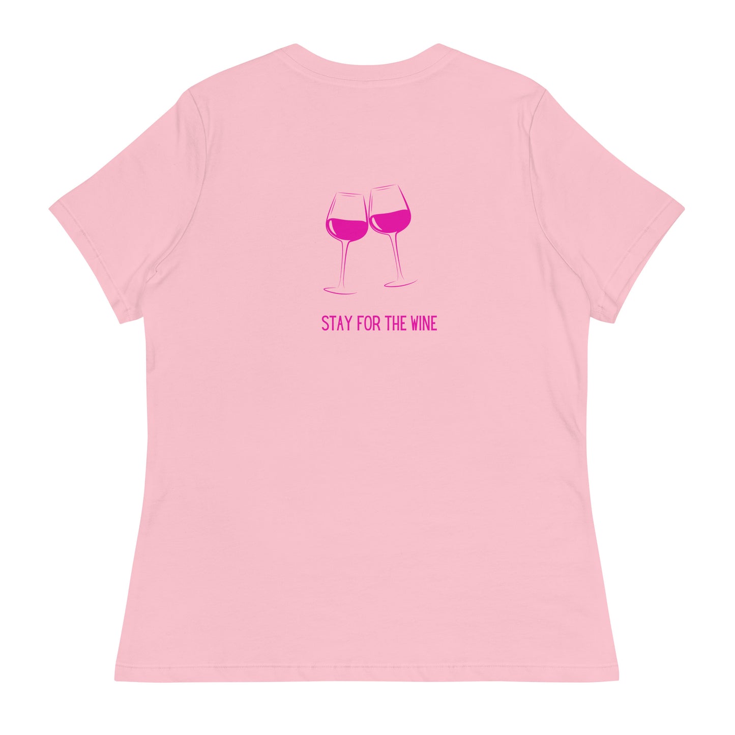 T-shirt Femme "Venez pour le tennis, restez pour le vin"