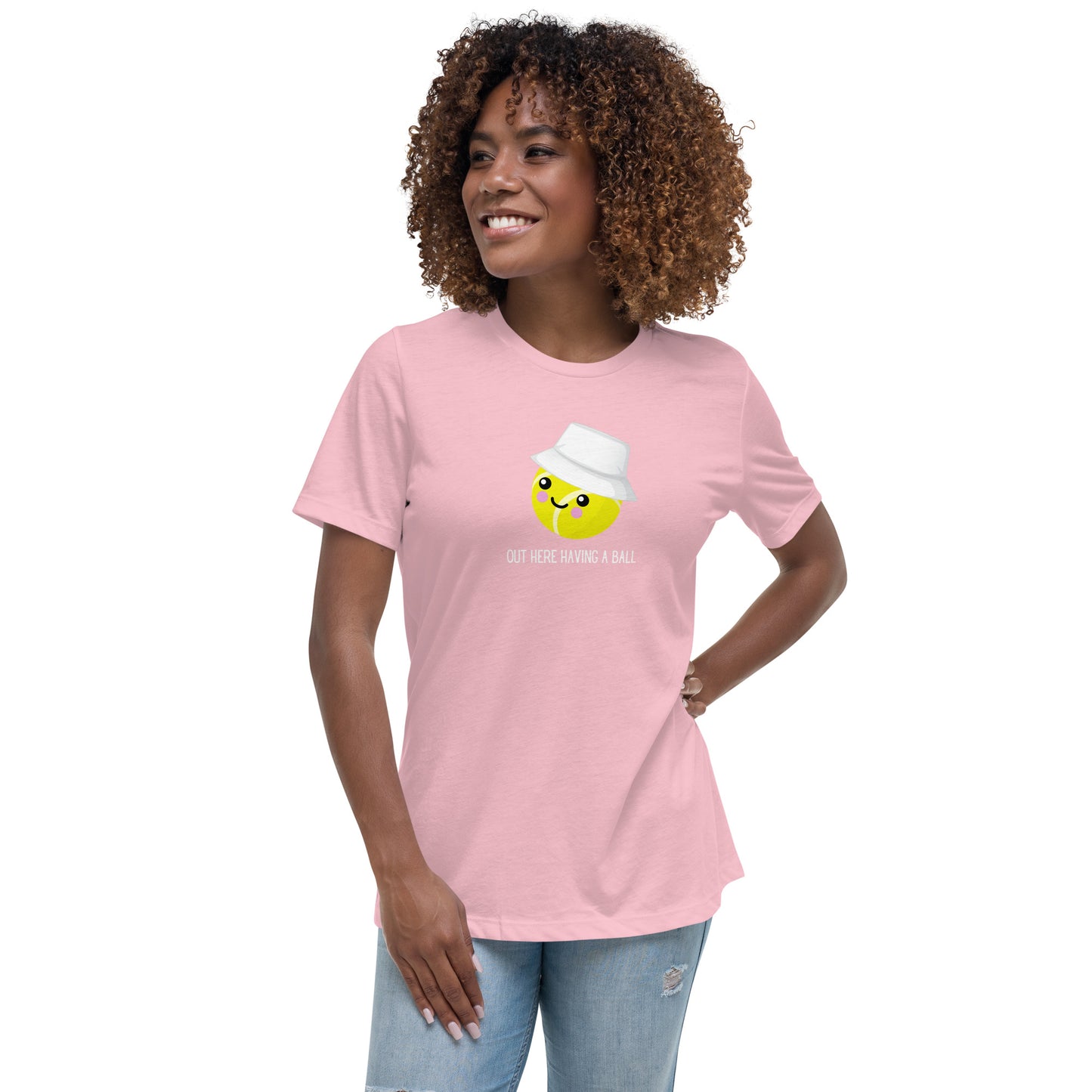 Courtney « Ici en train de s'amuser » T-shirt pour femme