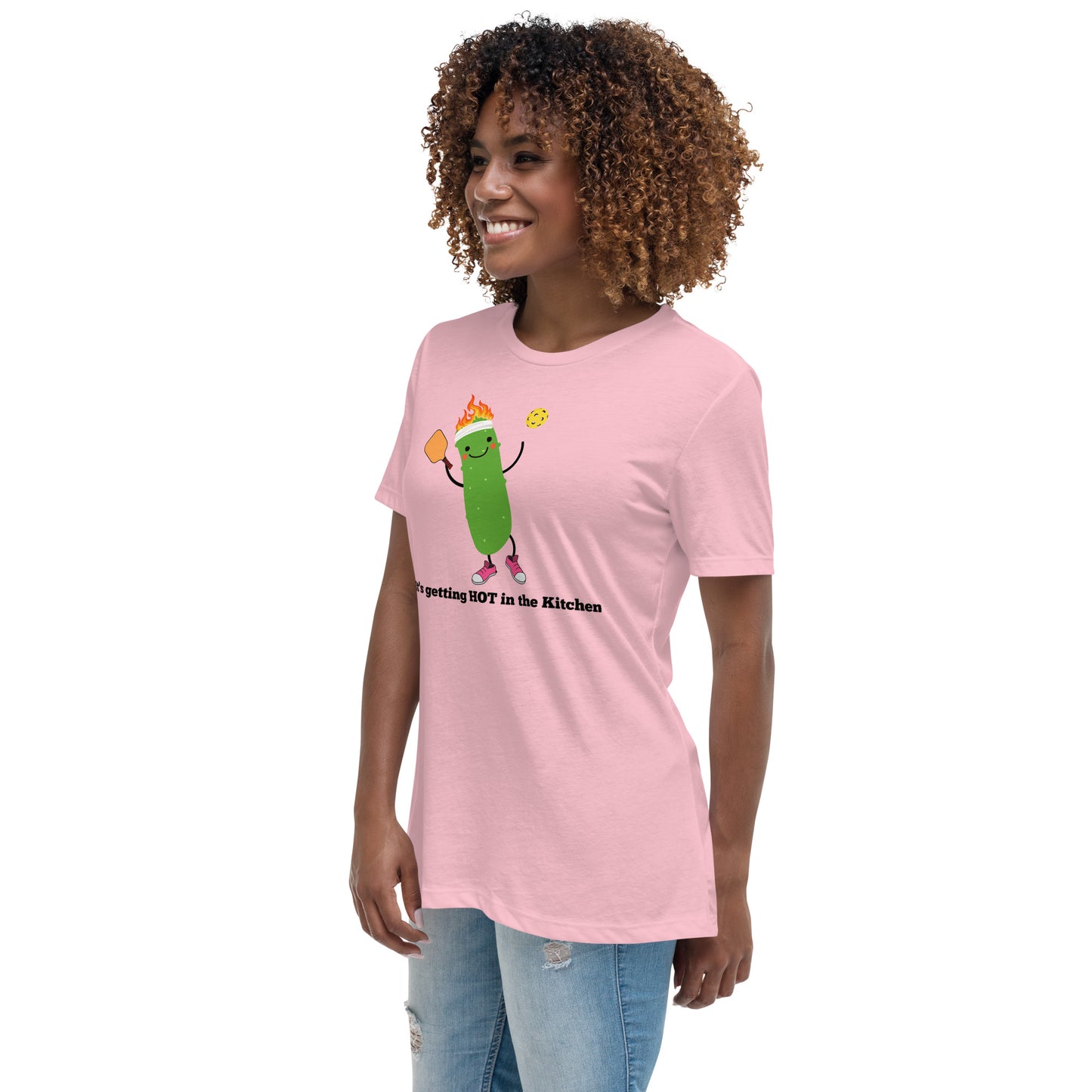 Camiseta de mujer Pickleball "Hace calor en la cocina"