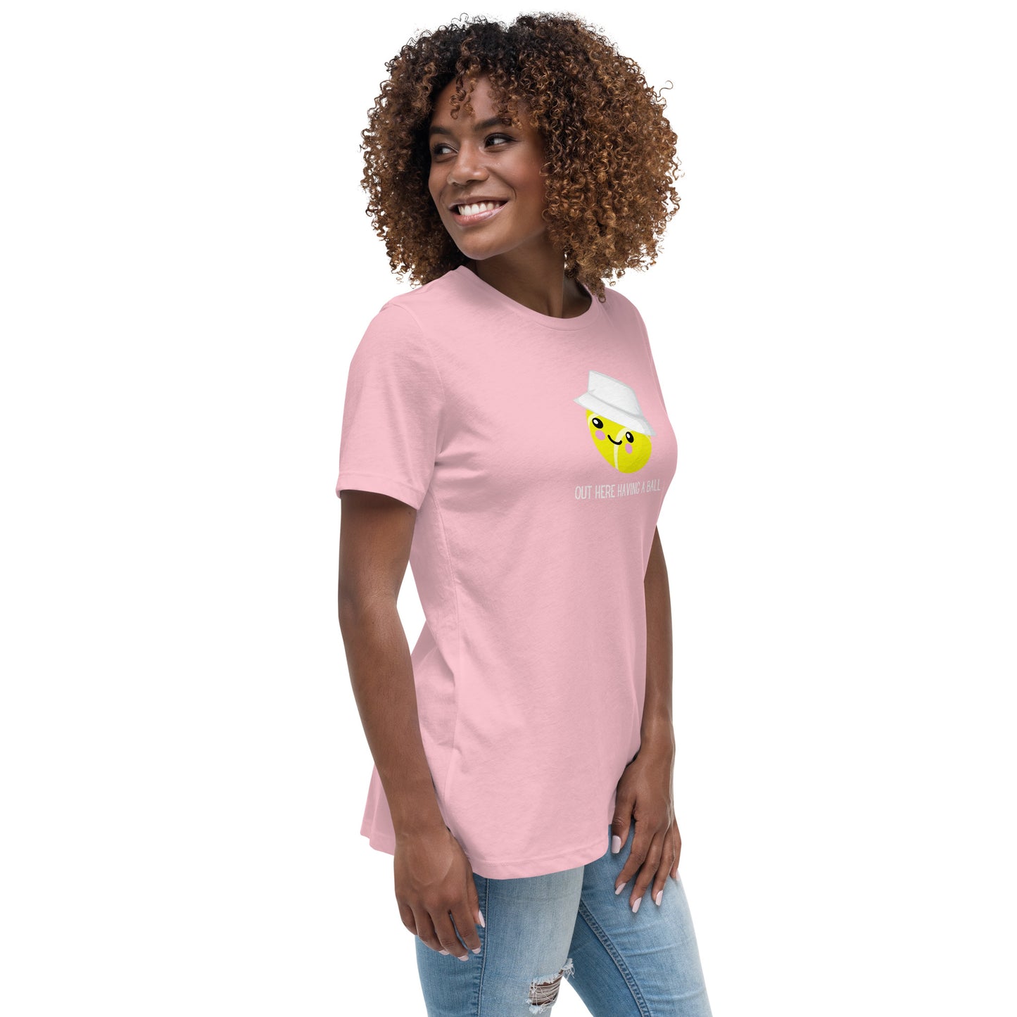 Courtney « Ici en train de s'amuser » T-shirt pour femme