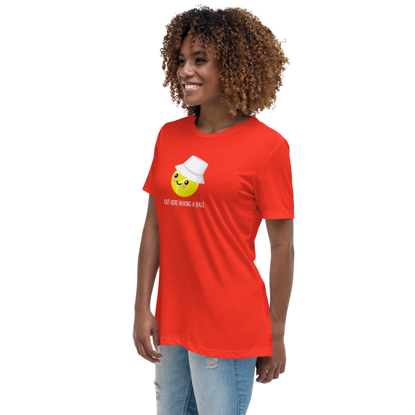 Courtney « Ici en train de s'amuser » T-shirt pour femme