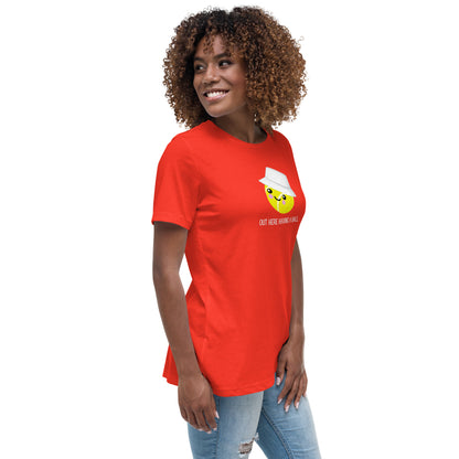 Courtney « Ici en train de s'amuser » T-shirt pour femme