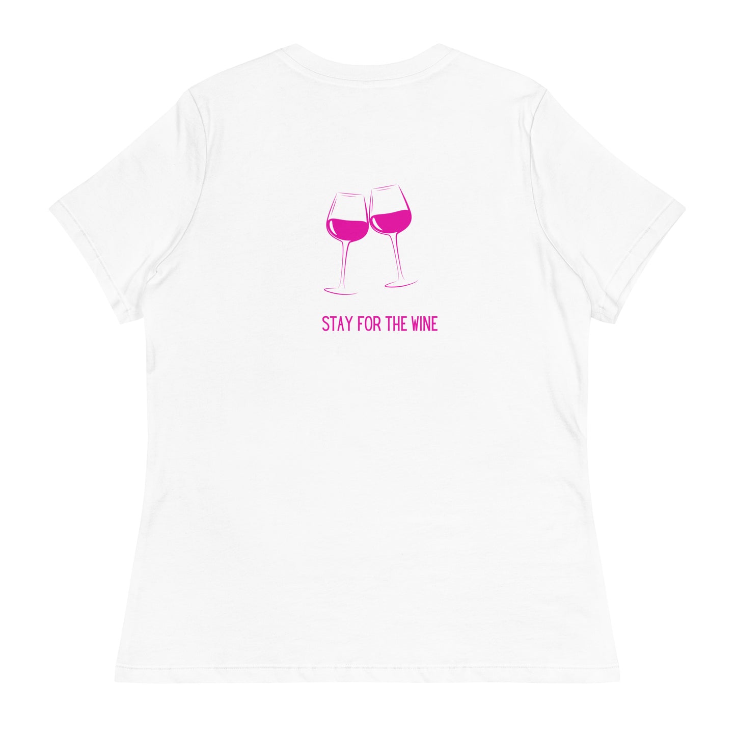 Camiseta mujer "Ven por el tenis, quédate por el vino"