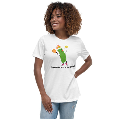 Pickleball "It's Getting Hot in the Kitchen" Women's T-shirt