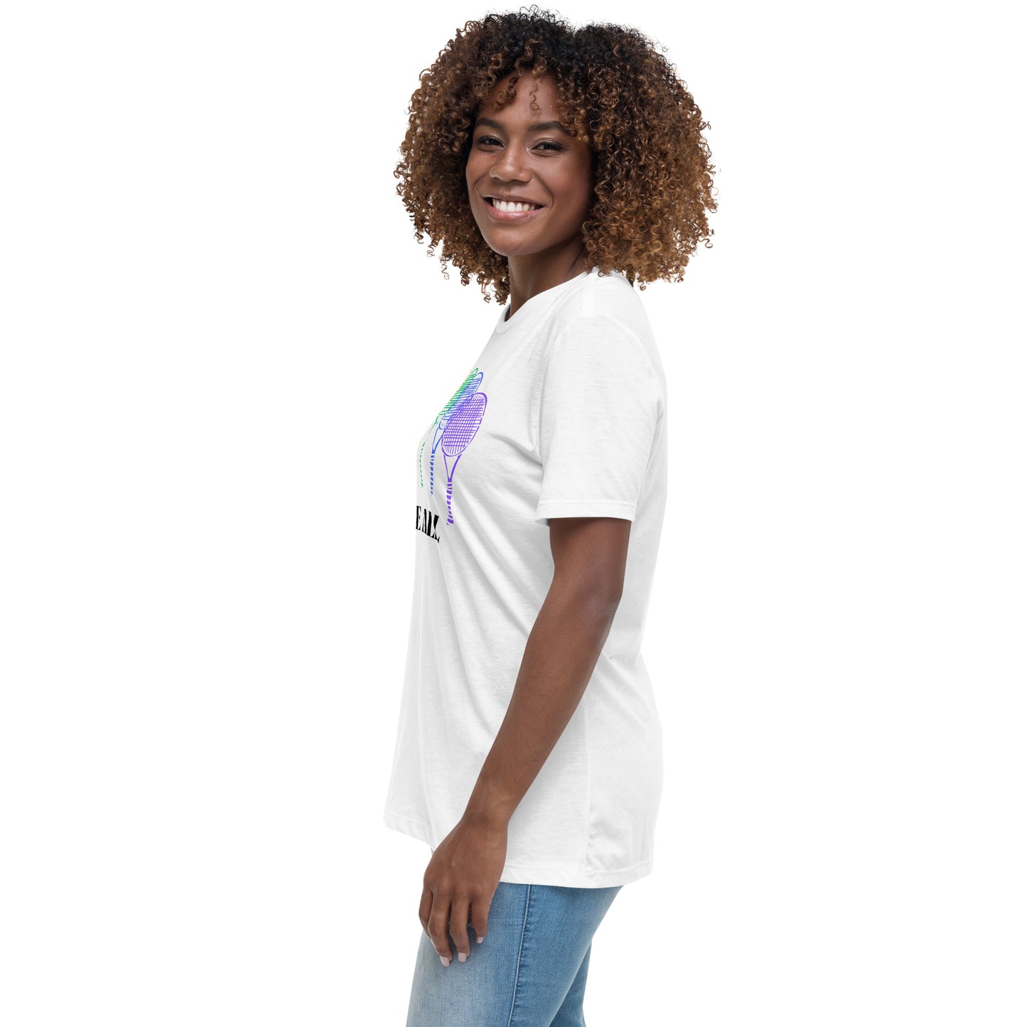 T-shirt Love All Rainbow Racquets pour femmes