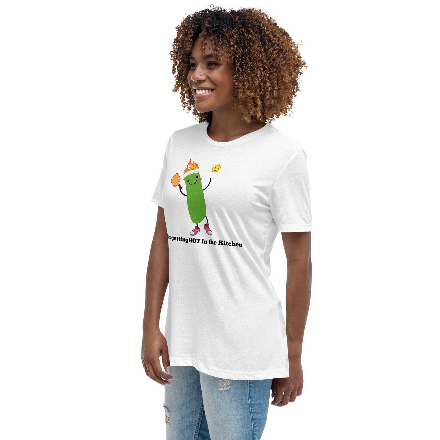 Pickleball "It's Getting Hot in the Kitchen" Women's T-shirt