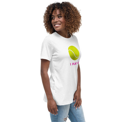 "I Play Ad" Women's Tennis White T-Shirt